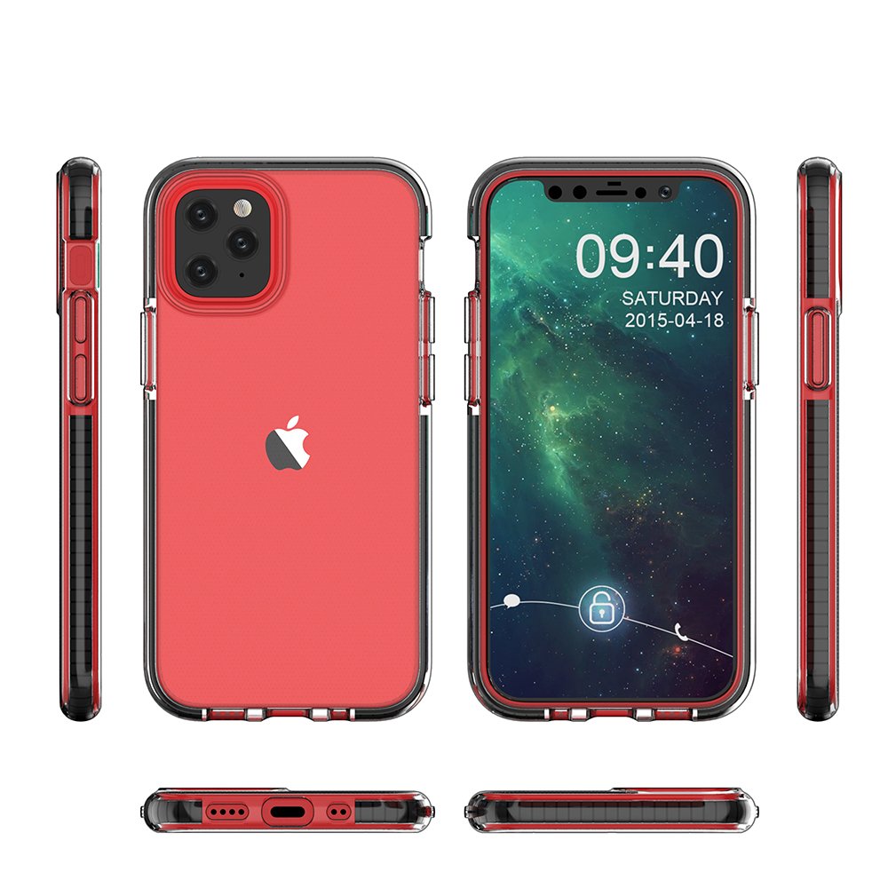 Capa Spring clear TPU para Apple iPhone 12 Pro - rosa