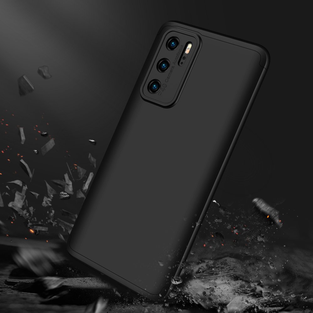 Capa protetora GKK 360 - Capa frontal e traseira de todo o móvel para Huawei P40 - preto