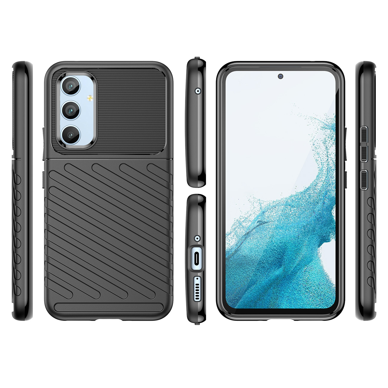 Capa resistente TPU para Samsung Galaxy A54 - preto