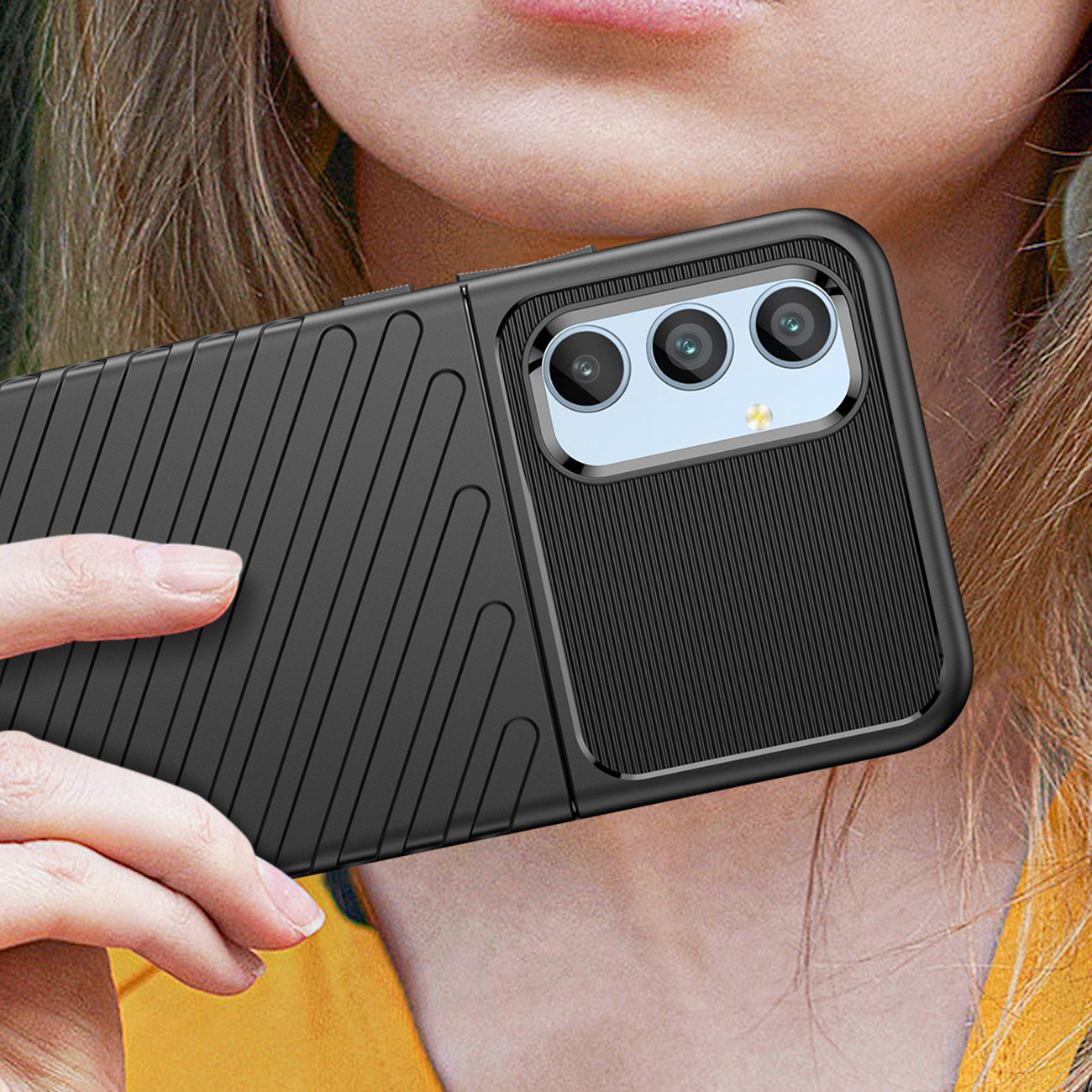 Capa resistente TPU para Samsung Galaxy A54 - preto
