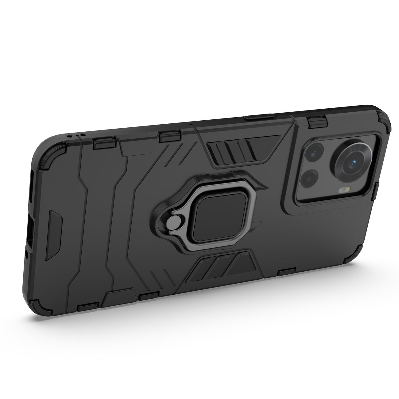Capa Ring Armor resistente para OnePlus Ace - preto