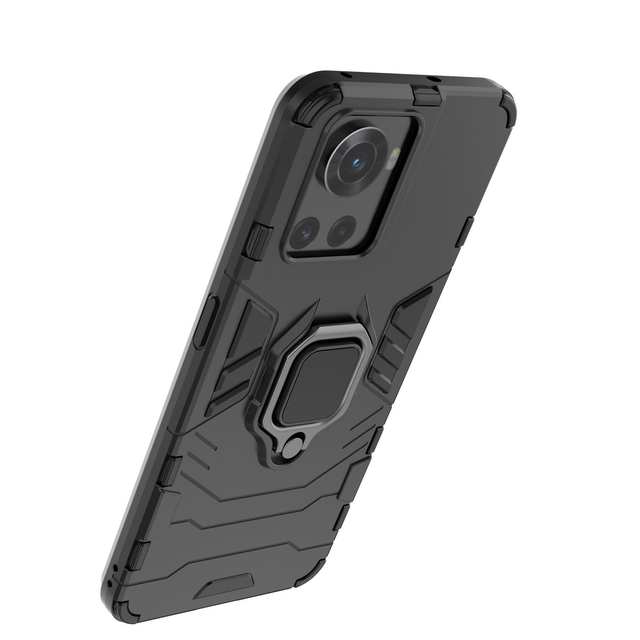 Capa Ring Armor resistente para OnePlus Ace - preto