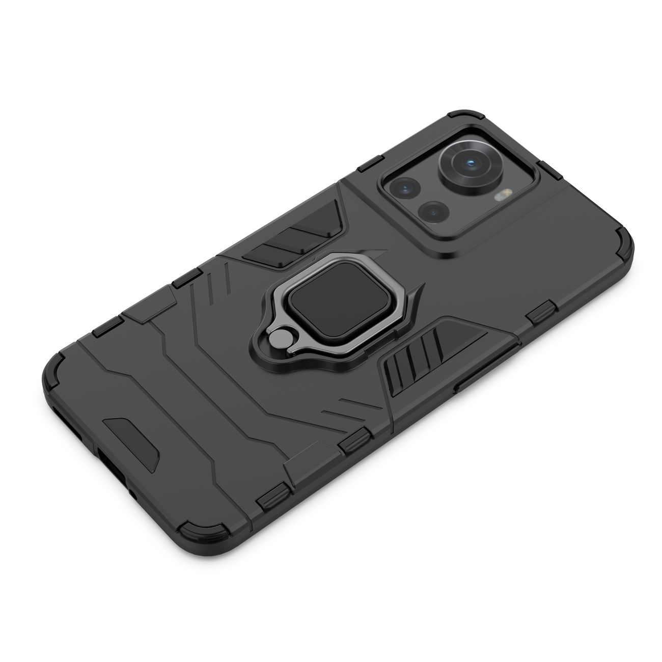 Capa Ring Armor resistente para OnePlus Ace - preto