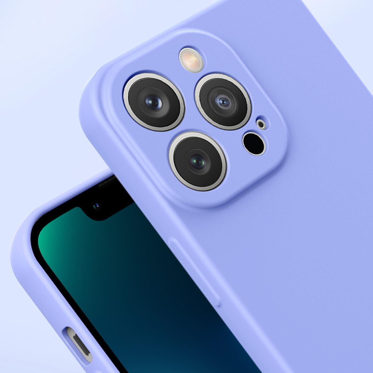 Capa de Silicone para Apple iPhone 13 Pro Max - roxo