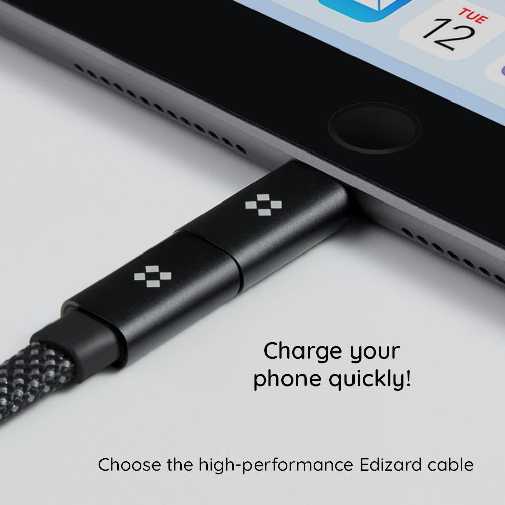 Edizard cabo magnético Type-C 240W - 1 m – Preto