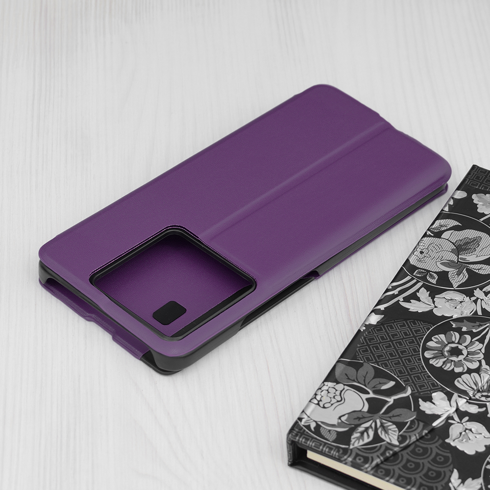 Capa de livro elegante View Case para Xiaomi 13T/13T Pro - preto