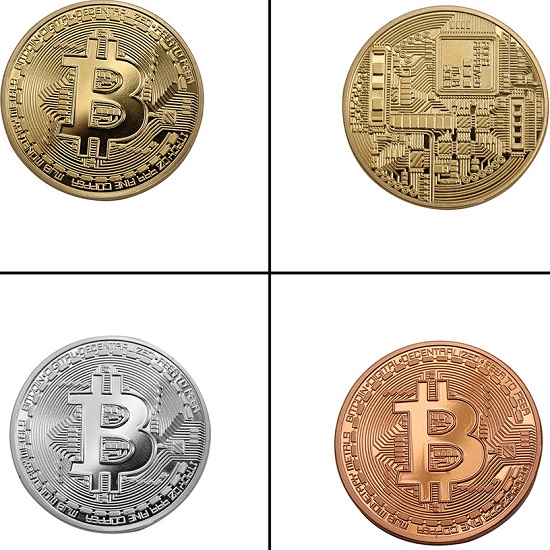 Moeda Bitcoin CA-13437 - Dourada / Tipo2