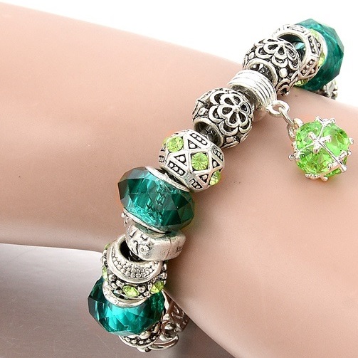 Bracelete ET-2183 - Prateado/Verde 3