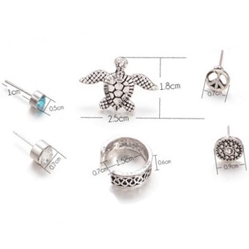 Kit de Brincos TU-3608 - Prata