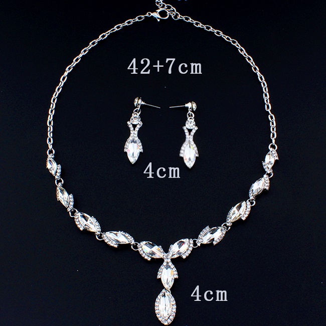 Conjunto EY-3344 - Prateado/Cristal