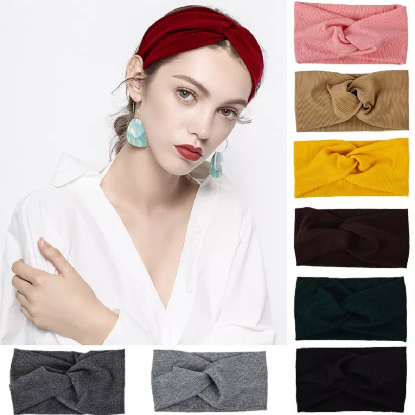 Faixa de cabeça tipo turbante Maya - Marrom