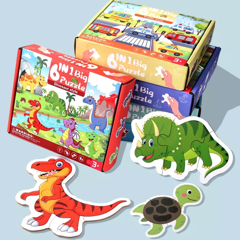 Quebra-cabeça de madeira infantil-Dinossauro
