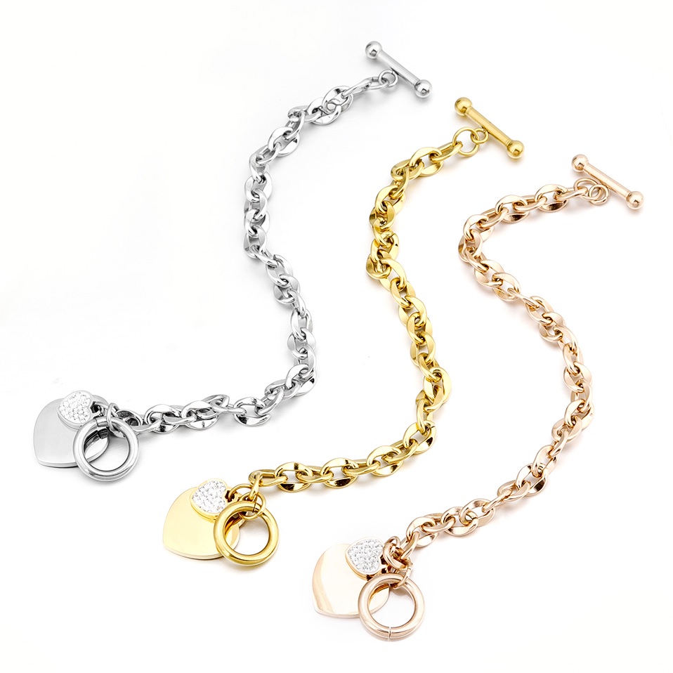 Pulseira DH-17826 - Dourado / Rosa