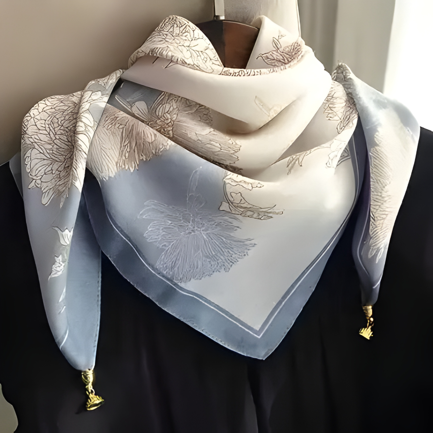 Lenço TM-38922 - Azul / Branco