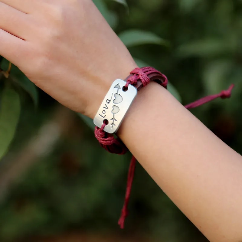 Pulseira Heart Arrow - Castanho