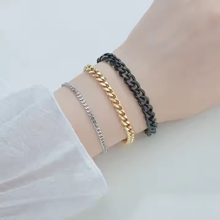 Pulseira KR-34789 - Preto / 23cm / 9mm