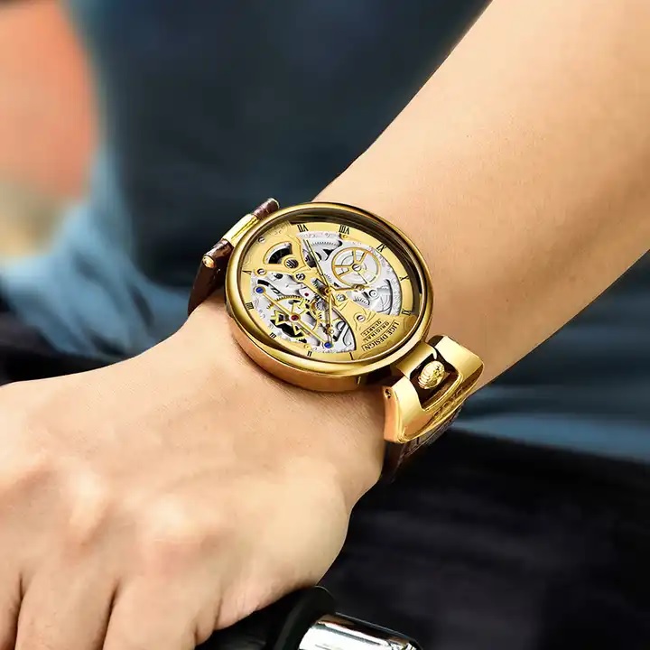Relógio LIGE HA-29524 - Castanho / Rosa Dourado