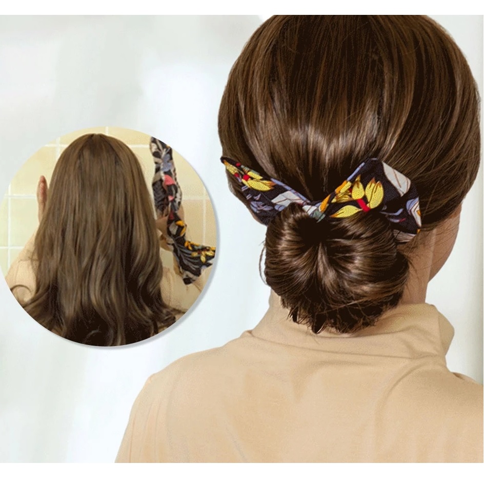 Laço de cabelo - Castanho / Preto