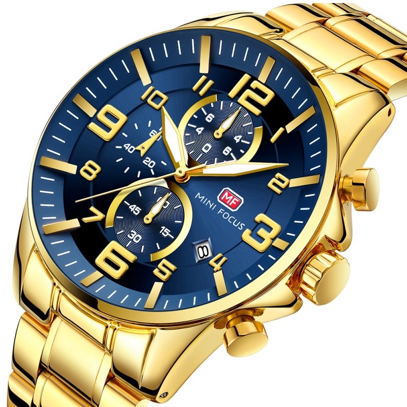 Relógio Mini Focus RA-23901 - Dourado / Azul
