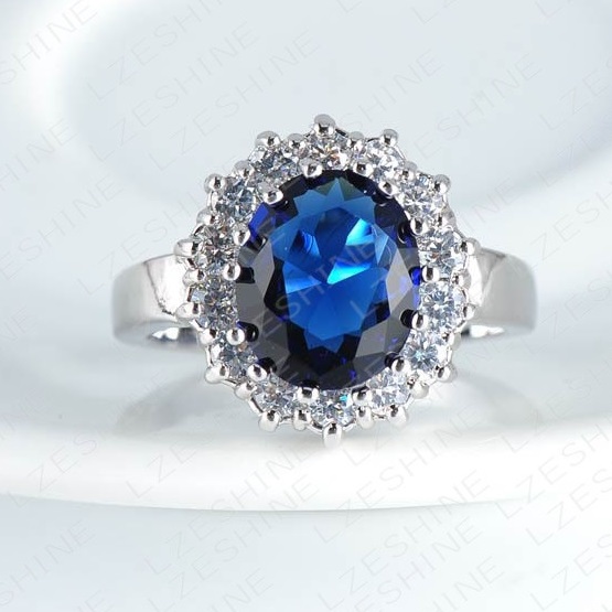Anel DR-2156 - Prateado / Azul 53mm