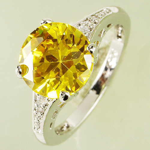 Anel CO-1212 - Prateado / Amarelo / 55mm
