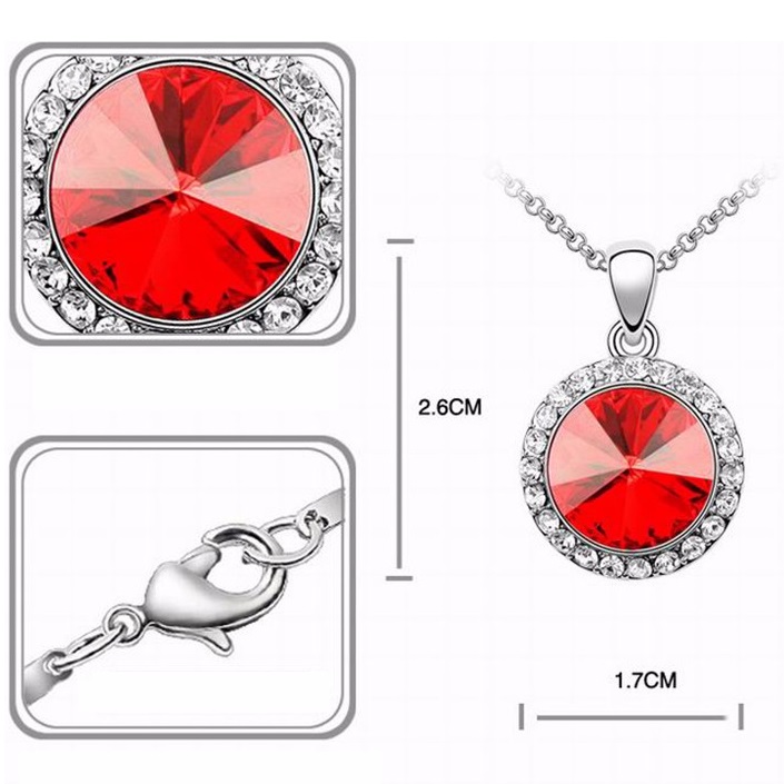 Conjunto de joias BL-1876 - Vermelha