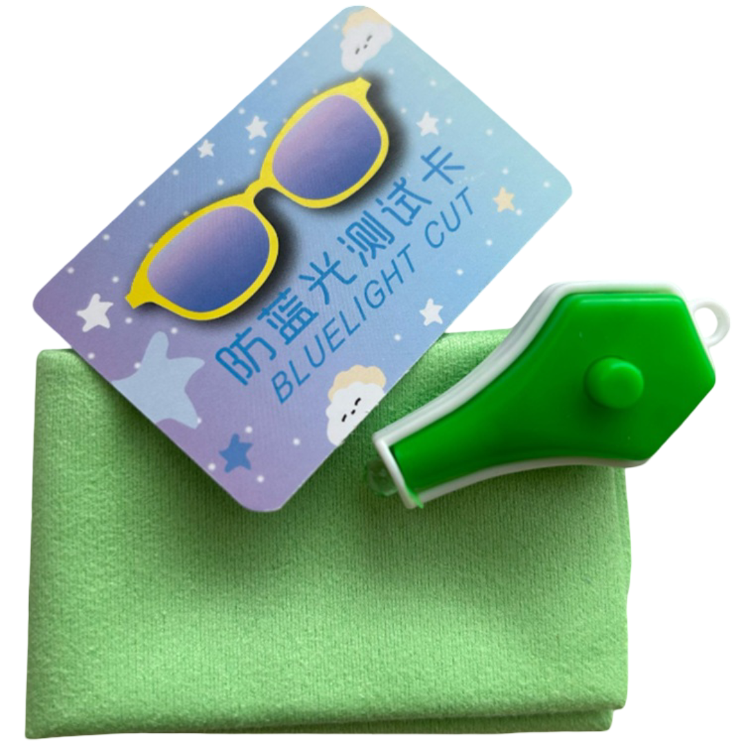 Conjunto para limpeza e teste de proteção UV para óculos - Aleatória