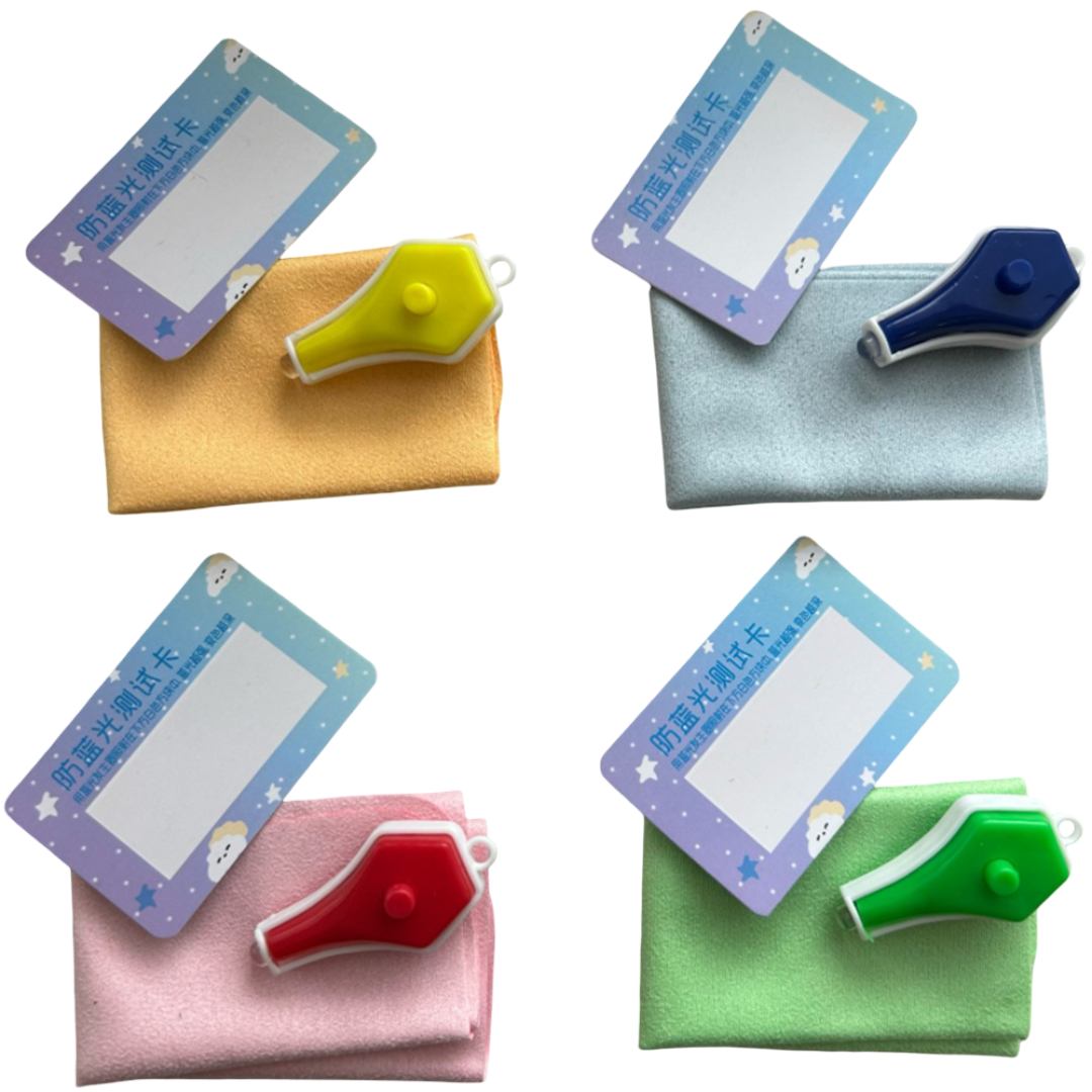 Conjunto para limpeza e teste de proteção UV para óculos - Aleatória