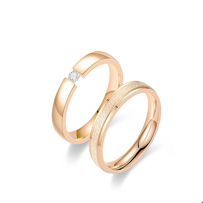 Anel feminino SY-17536 - Dourado / Rosa / 49mm