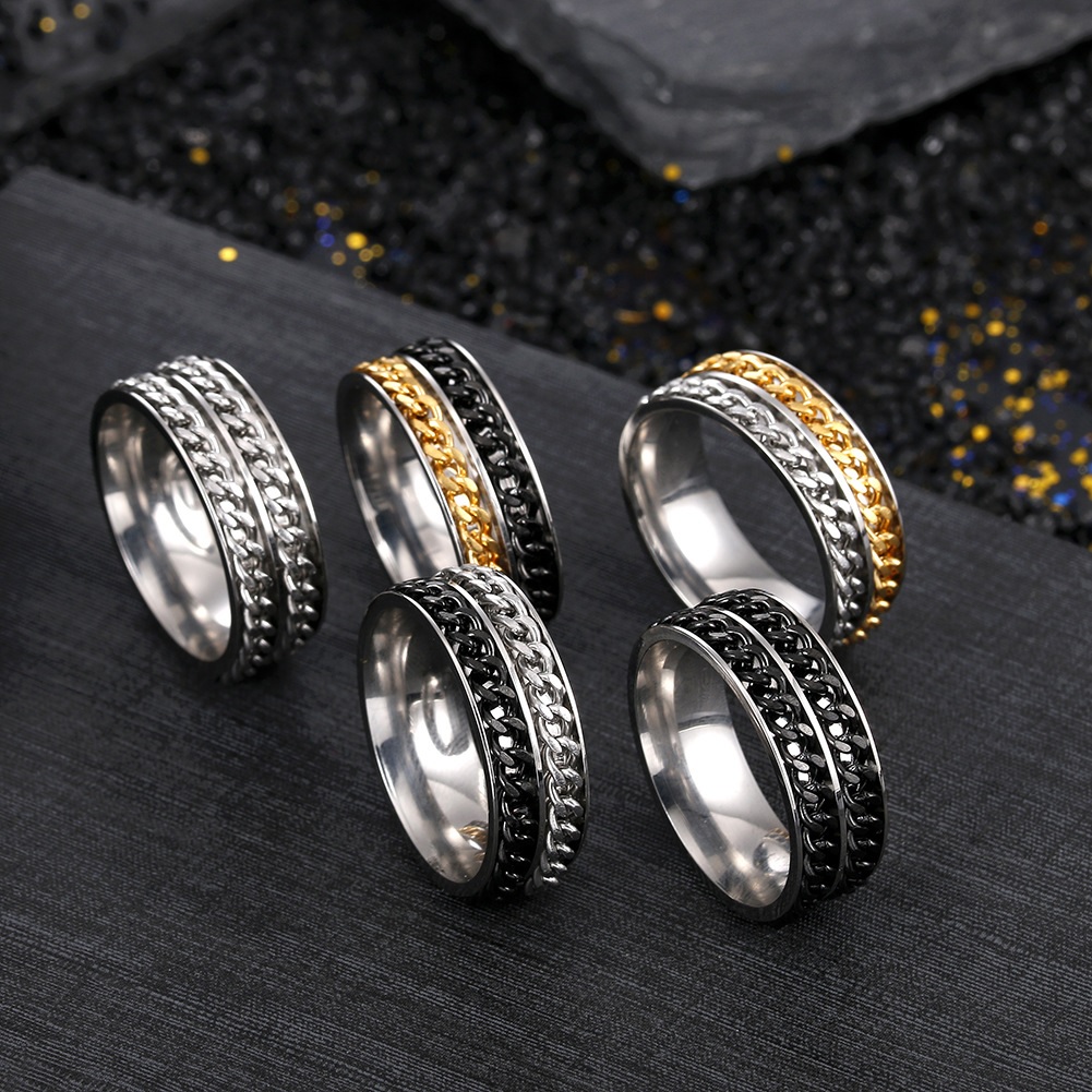 Anel WA-17046 - Prata / Dourado / 59mm