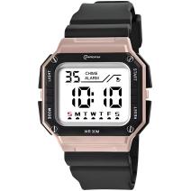 Relógio digital MINGRUI BL-41701 - Rosa / Preto