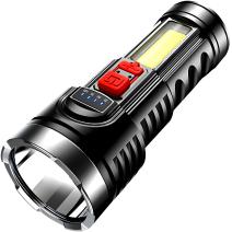 Lanterna LED com iluminação COB - Preto