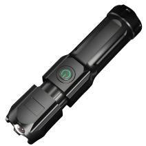 Lanterna LED com foco ajustável - Preta