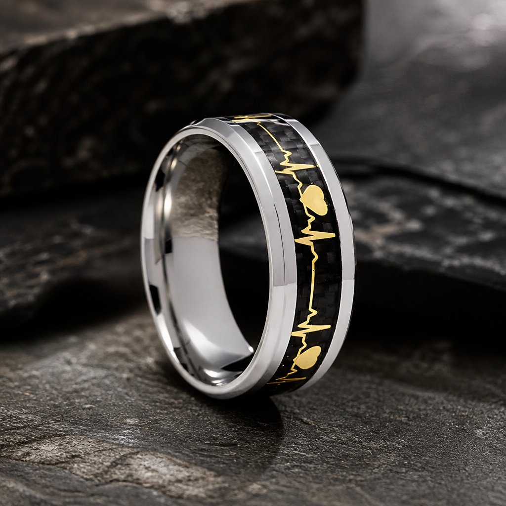 Anel EKG - Prateado / Preto / 67mm