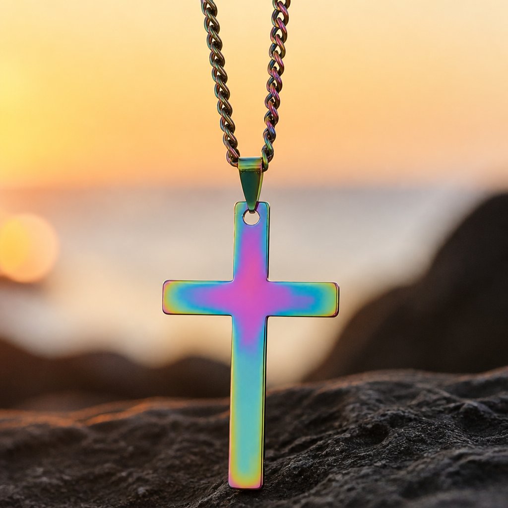 Colar Cross - Multicolorido