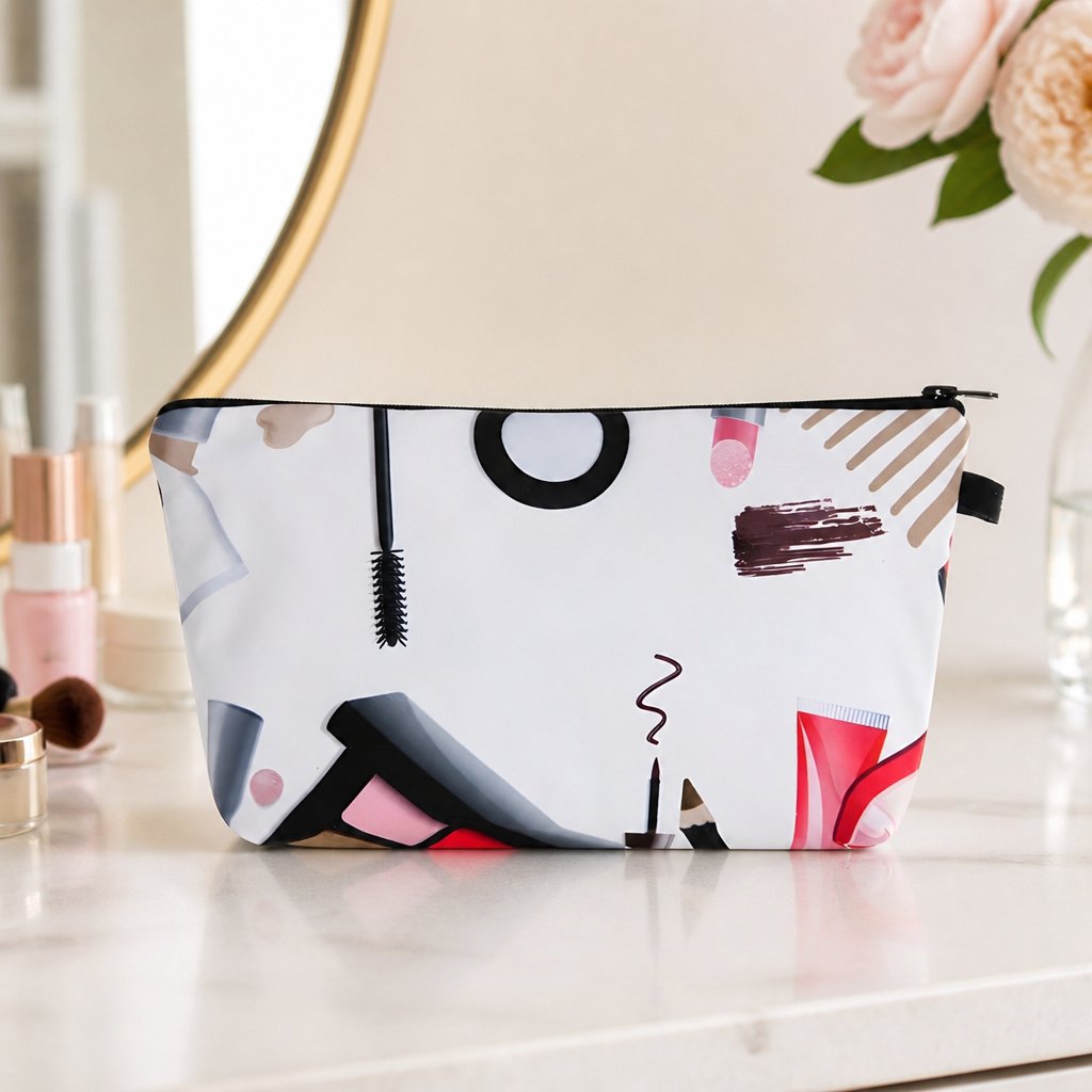 Bolsa de Cosméticos SH-3985 - Branca / Vermelha