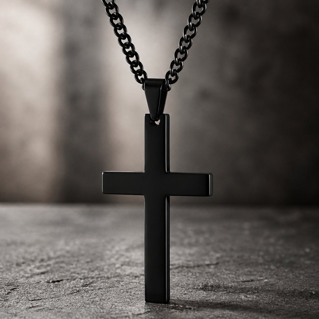 Colar Cross - Preto